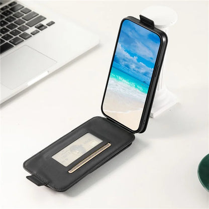 Card Bag Phone Case for Samsung Galaxy A05s 4G PU Leather + TPU Vertical Flip Phone Cover Wallet