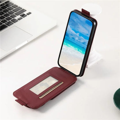 Card Bag Phone Case for Samsung Galaxy A05s 4G PU Leather + TPU Vertical Flip Phone Cover Wallet