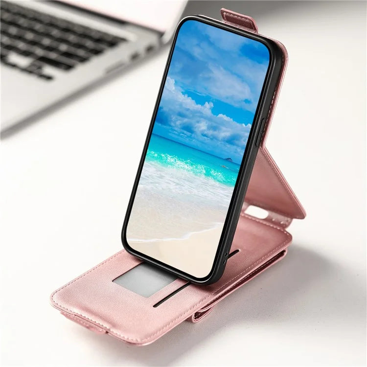 Card Bag Phone Case for Samsung Galaxy A05s 4G PU Leather + TPU Vertical Flip Phone Cover Wallet