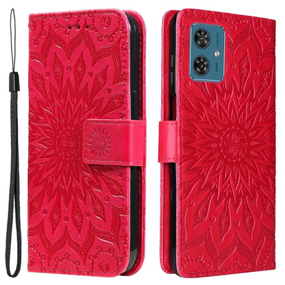 KT Imprinting Flower Series-1 For Motorola Moto G54 5G Leather Case Wallet Stand Phone Cover