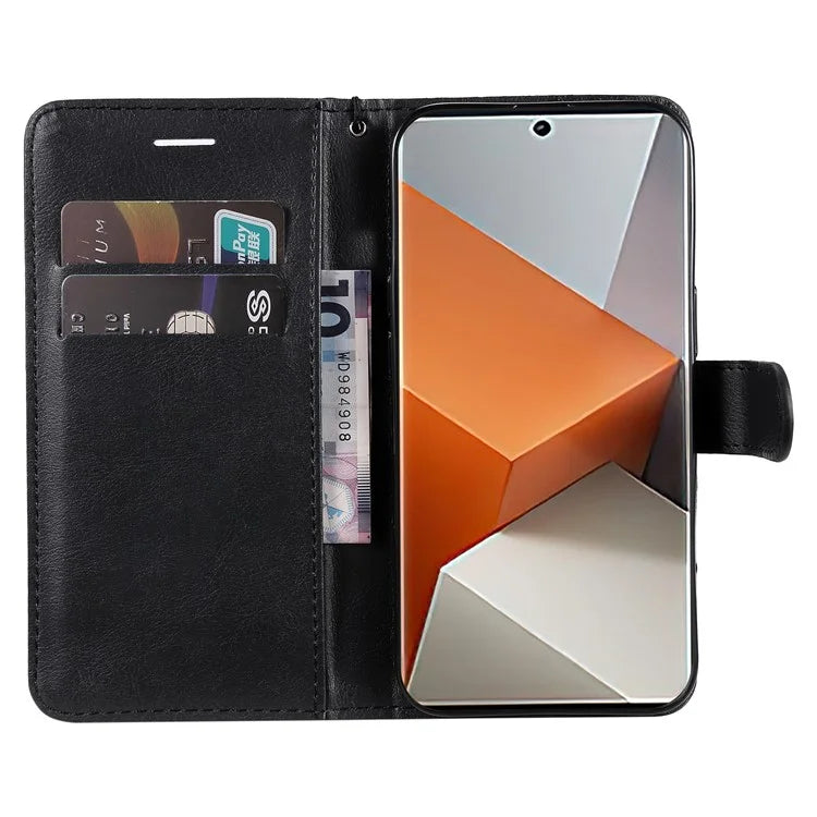 KT Leather Series-2 For Xiaomi Redmi Note 13 Pro+ 5G Case Solid Color Leather Magnetic Closure Phone Cover
