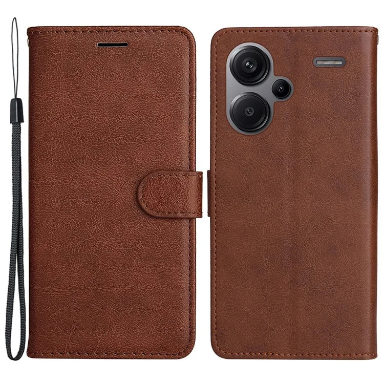 KT Leather Series-2 For Xiaomi Redmi Note 13 Pro+ 5G Case Solid Color Leather Magnetic Closure Phone Cover