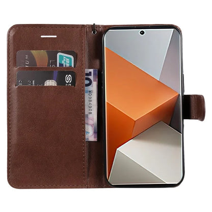 KT Leather Series-2 For Xiaomi Redmi Note 13 Pro+ 5G Case Solid Color Leather Magnetic Closure Phone Cover