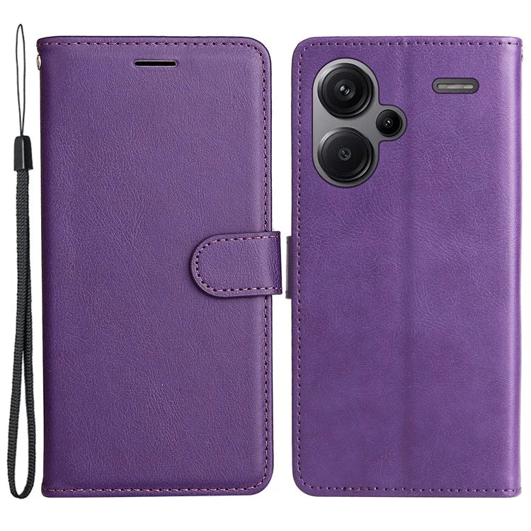 KT Leather Series-2 For Xiaomi Redmi Note 13 Pro+ 5G Case Solid Color Leather Magnetic Closure Phone Cover