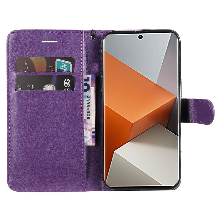 KT Leather Series-2 For Xiaomi Redmi Note 13 Pro+ 5G Case Solid Color Leather Magnetic Closure Phone Cover