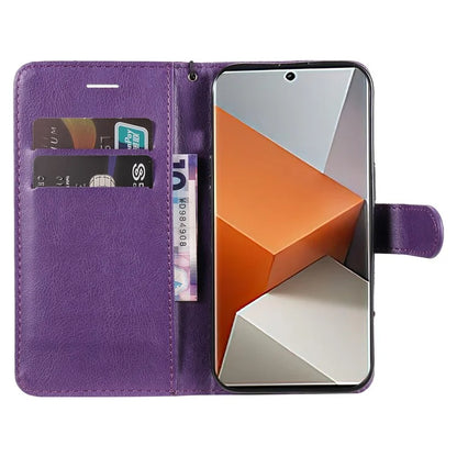 KT Leather Series-2 For Xiaomi Redmi Note 13 Pro+ 5G Case Solid Color Leather Magnetic Closure Phone Cover