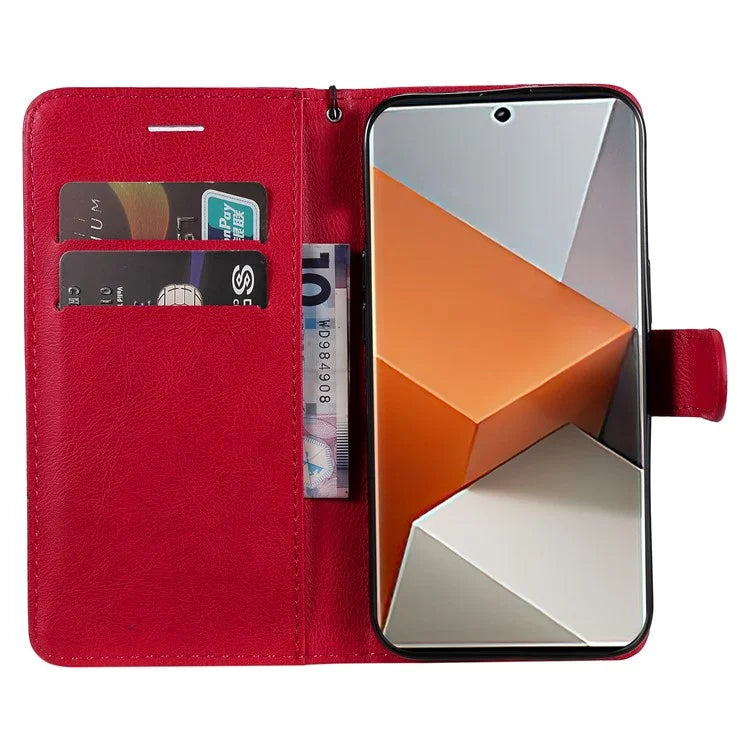 KT Leather Series-2 For Xiaomi Redmi Note 13 Pro+ 5G Case Solid Color Leather Magnetic Closure Phone Cover