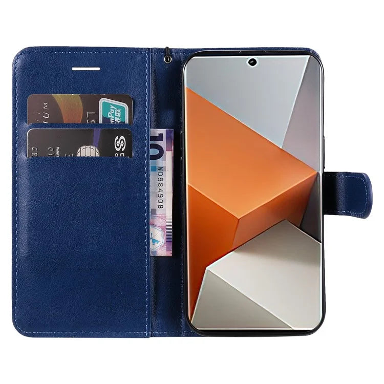 KT Leather Series-2 For Xiaomi Redmi Note 13 Pro+ 5G Case Solid Color Leather Magnetic Closure Phone Cover