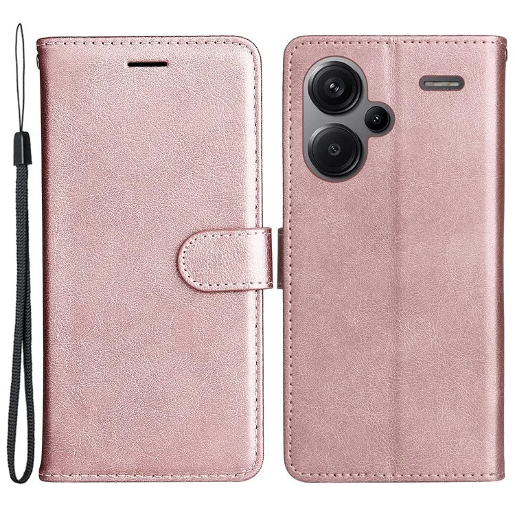 KT Leather Series-2 For Xiaomi Redmi Note 13 Pro+ 5G Case Solid Color Leather Magnetic Closure Phone Cover