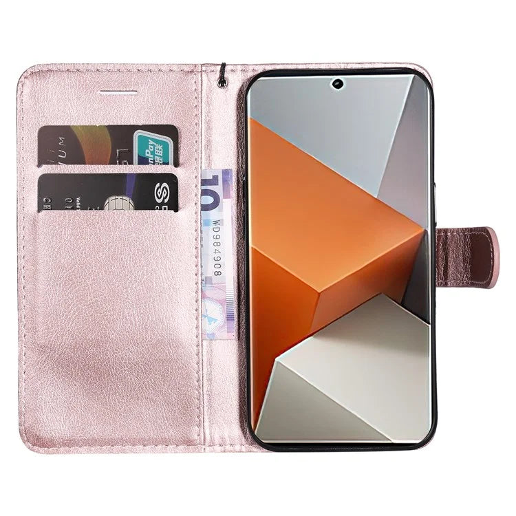 KT Leather Series-2 For Xiaomi Redmi Note 13 Pro+ 5G Case Solid Color Leather Magnetic Closure Phone Cover