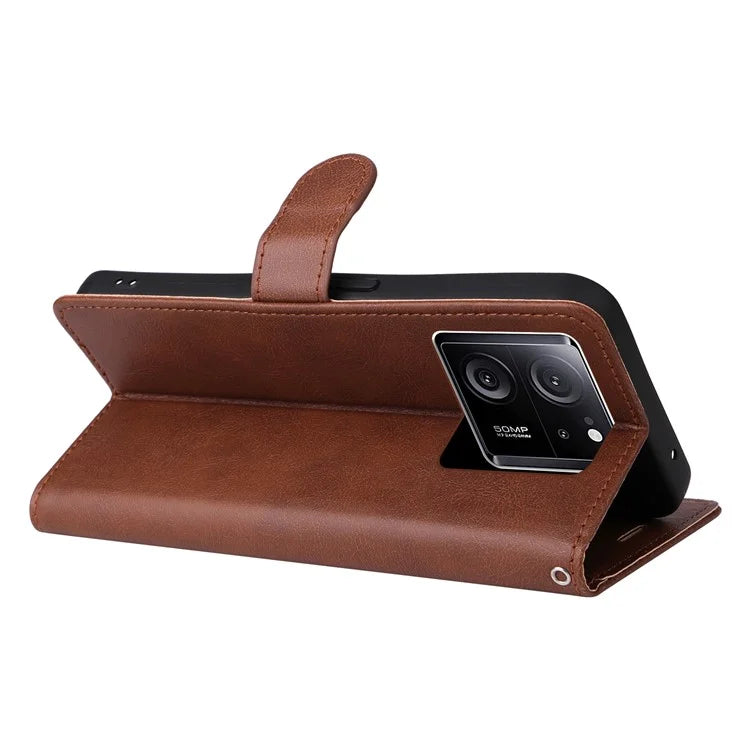 KT Leather Series-2 For Xiaomi 13T Pro / 13T / Redmi K60 Ultra Case Wallet PU Leather Shell Magnetic Stand Phone Cover
