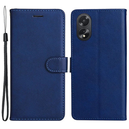 KT Leather Series-2 For Oppo A38 4G Case Wallet PU Leather Shell Solid Color Stand Cell Phone Cover