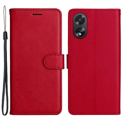 KT Leather Series-2 For Oppo A38 4G Case Wallet PU Leather Shell Solid Color Stand Cell Phone Cover