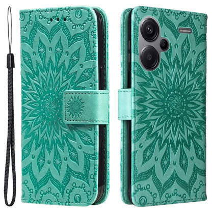 KT Imprinting Flower Series-1 For Xiaomi Redmi Note 13 Pro+ 5G Case Slim-Fit Wallet Stand Leather Phone Cover