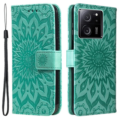 KT Imprinting Flower Series-1 For Xiaomi 13T / 13T Pro / Redmi K60 Ultra Case PU Leather Phone Cover Wallet