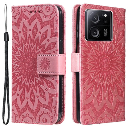 KT Imprinting Flower Series-1 For Xiaomi 13T / 13T Pro / Redmi K60 Ultra Case PU Leather Phone Cover Wallet