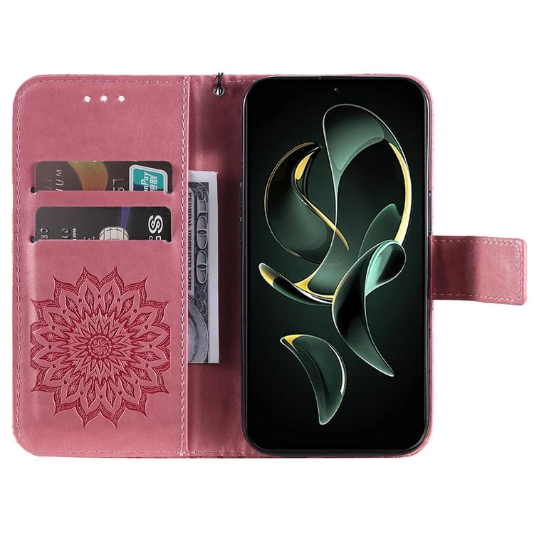 KT Imprinting Flower Series-1 For Xiaomi 13T / 13T Pro / Redmi K60 Ultra Case PU Leather Phone Cover Wallet