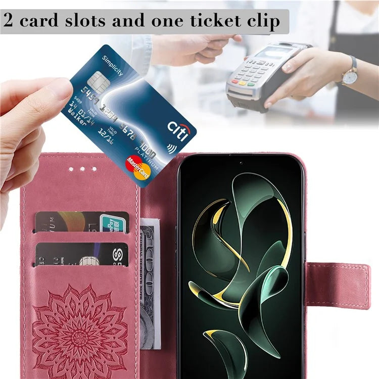 KT Imprinting Flower Series-1 For Xiaomi 13T / 13T Pro / Redmi K60 Ultra Case PU Leather Phone Cover Wallet
