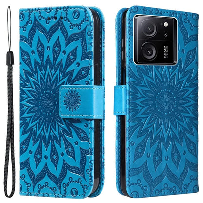 KT Imprinting Flower Series-1 For Xiaomi 13T / 13T Pro / Redmi K60 Ultra Case PU Leather Phone Cover Wallet