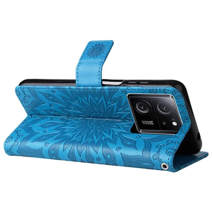 KT Imprinting Flower Series-1 For Xiaomi 13T / 13T Pro / Redmi K60 Ultra Case PU Leather Phone Cover Wallet