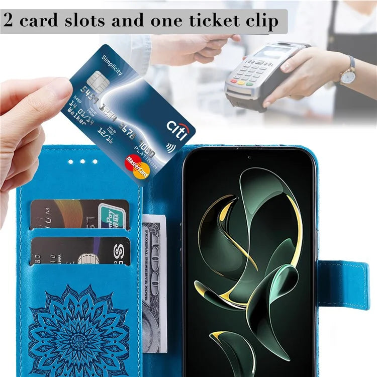 KT Imprinting Flower Series-1 For Xiaomi 13T / 13T Pro / Redmi K60 Ultra Case PU Leather Phone Cover Wallet