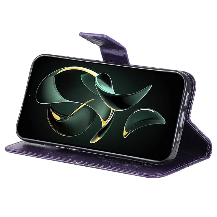 KT Imprinting Flower Series-1 For Xiaomi 13T / 13T Pro / Redmi K60 Ultra Case PU Leather Phone Cover Wallet