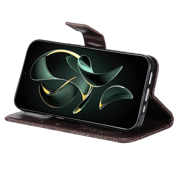 KT Imprinting Flower Series-1 For Xiaomi 13T / 13T Pro / Redmi K60 Ultra Case PU Leather Phone Cover Wallet