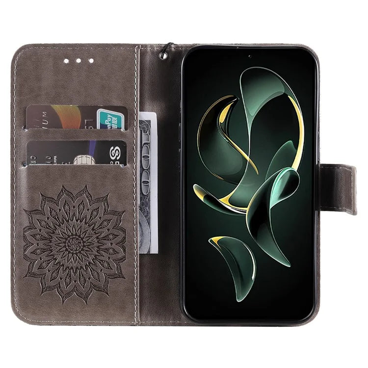 KT Imprinting Flower Series-1 For Xiaomi 13T / 13T Pro / Redmi K60 Ultra Case PU Leather Phone Cover Wallet