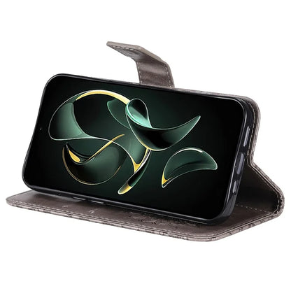 KT Imprinting Flower Series-1 For Xiaomi 13T / 13T Pro / Redmi K60 Ultra Case PU Leather Phone Cover Wallet