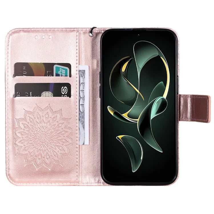 KT Imprinting Flower Series-1 For Xiaomi 13T / 13T Pro / Redmi K60 Ultra Case PU Leather Phone Cover Wallet