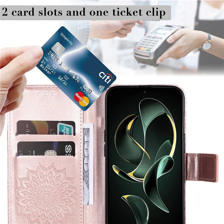KT Imprinting Flower Series-1 For Xiaomi 13T / 13T Pro / Redmi K60 Ultra Case PU Leather Phone Cover Wallet