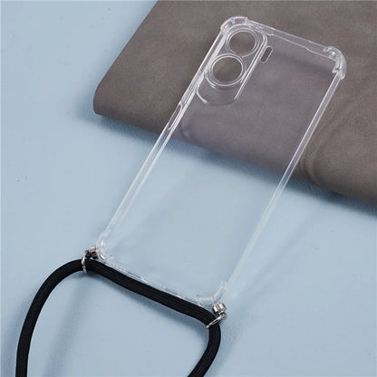For Honor X50i 5G / 90 Lite 5G Phone Case Precise Cutout TPU Phone Cover with Lanyard
