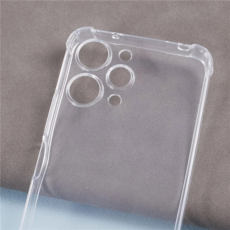For Xiaomi Redmi 12 4G Clear Case Anti-drop Anti-scratch Phone Cover with Lanyard