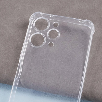 For Xiaomi Redmi 12 4G Clear Case Anti-drop Anti-scratch Phone Cover with Lanyard