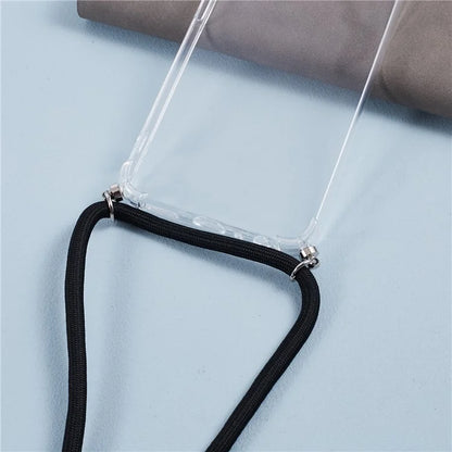 For Samsung Galaxy A05s 4G Clear Case Anti-scratch Phone TPU Cover with Lanyard