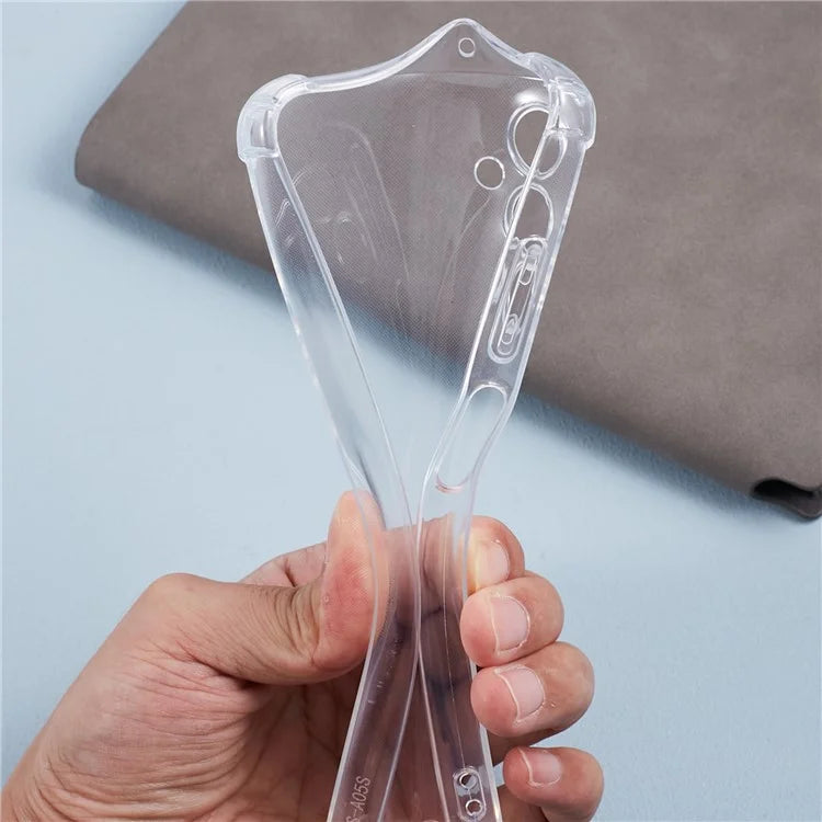 For Samsung Galaxy A05s 4G Clear Case Anti-scratch Phone TPU Cover with Lanyard