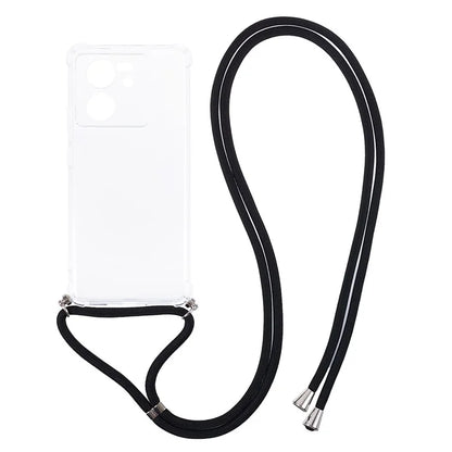 For Xiaomi 13T / 13T Pro / Redmi K60 Ultra TPU Case Anti-drop Clear TPU Cover with Lanyard