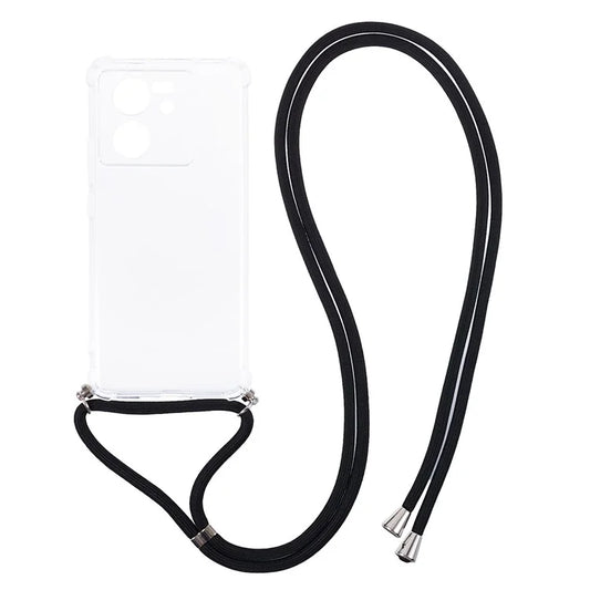 For Xiaomi 13T / 13T Pro / Redmi K60 Ultra TPU Case Anti-drop Clear TPU Cover with Lanyard