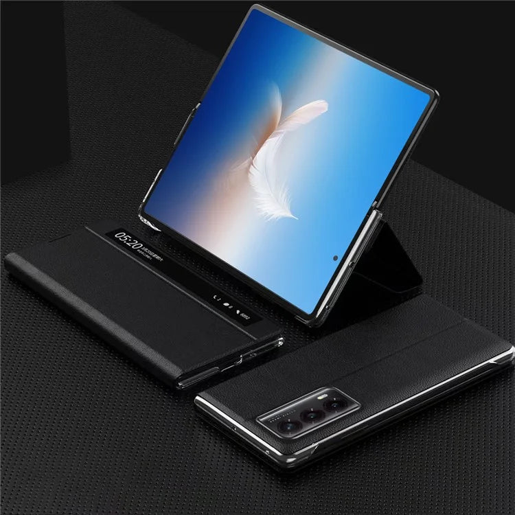 For Honor Magic Vs2 5G Case View Window PU Leather Magnetic Closing Phone Cover