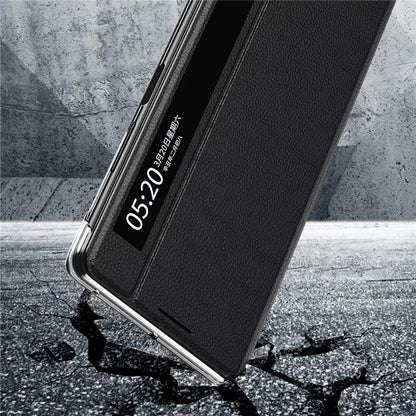 For Honor Magic Vs2 5G Case View Window PU Leather Magnetic Closing Phone Cover