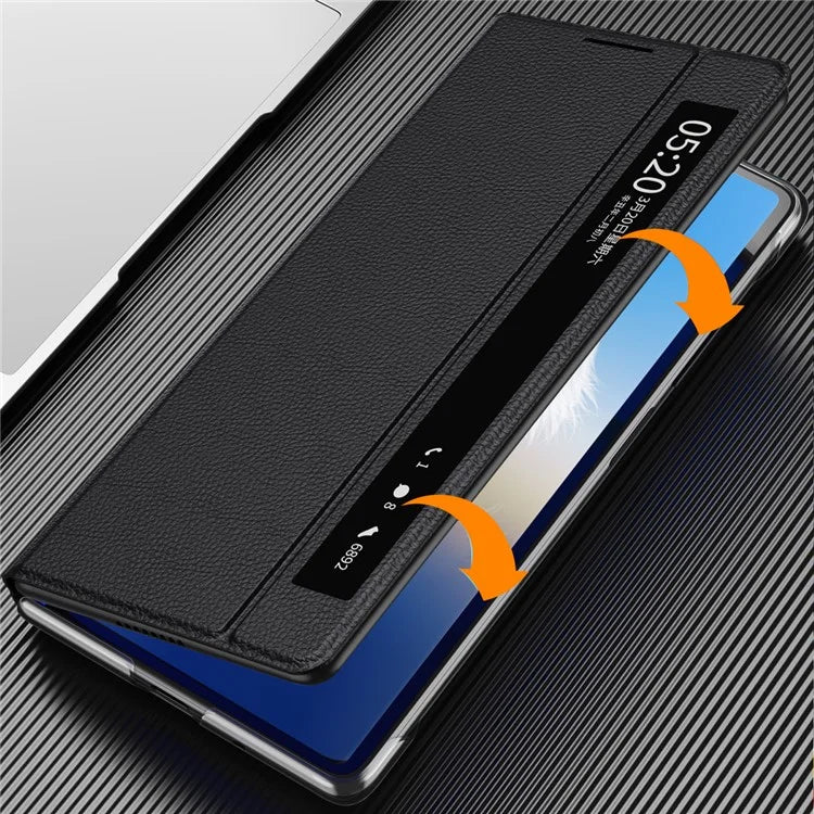 For Honor Magic Vs2 5G Case View Window PU Leather Magnetic Closing Phone Cover