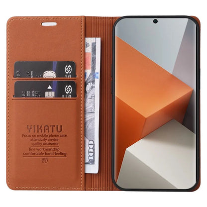 YIKATU YK-001 For Xiaomi Redmi Note 13 Pro+ 5G Case Magnetic Closing Leather Phone Cover
