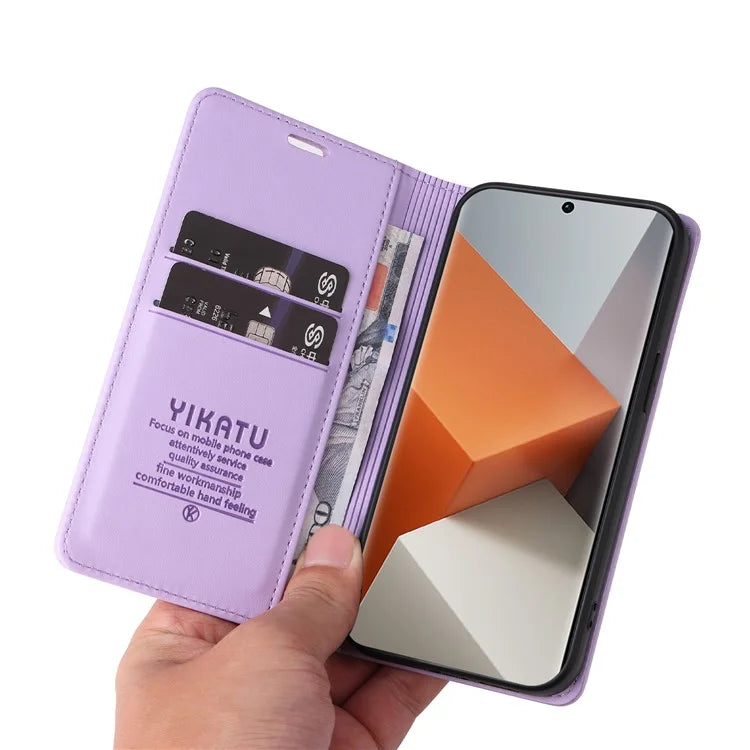 YIKATU YK-001 For Xiaomi Redmi Note 13 Pro+ 5G Case Magnetic Closing Leather Phone Cover