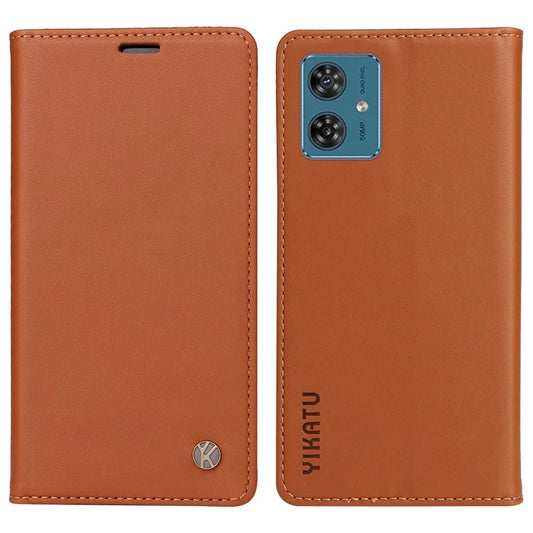 YIKATU YK-001 For Motorola Moto G54 5G Case Leather Phone Cover with Wallet Stand