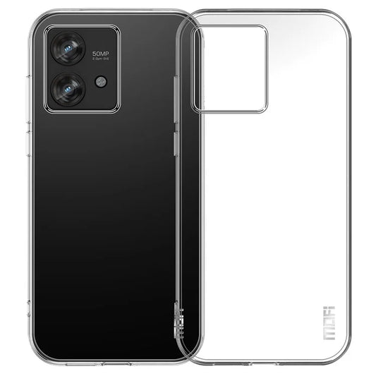 MOFI Clear Phone Case For Motorola Edge 40 Neo 5G Anti-Scratch TPU Phone Shell Cover