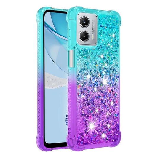 YB Quicksand Series-3 for Motorola Moto G 5G (2023) Case Liquid Glitter TPU Phone Cover