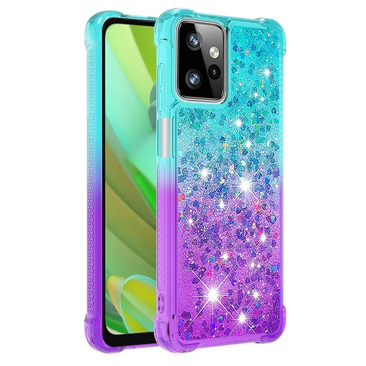 YB Quicksand Series-3 for Motorola Moto G Power 5G Case TPU Moving Liquid Phone Cover