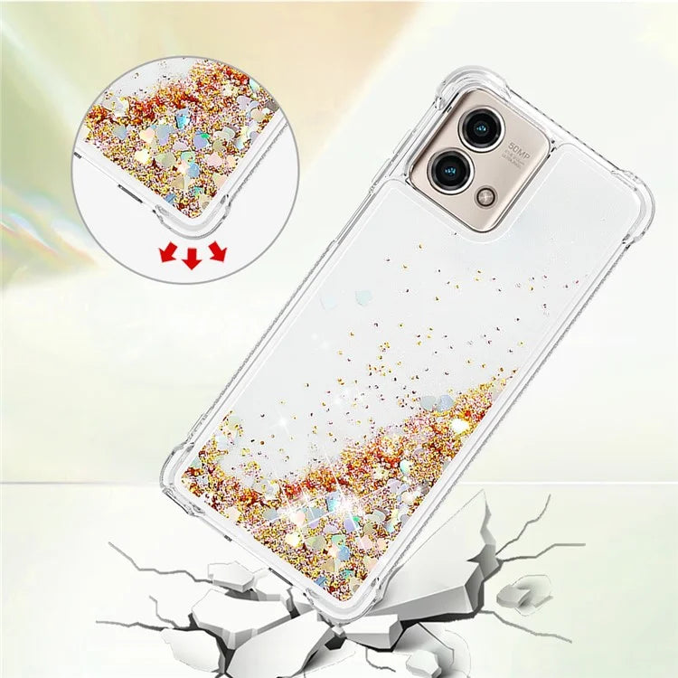 YB Quicksand Series-1 for Motorola Moto G Stylus 5G (2023) Case Glitter Liquid TPU Phone Cover