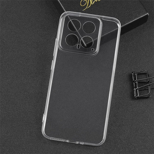 For Xiaomi 14 Case TPU Phone Cover HD Clear Cell Phone Shell (Precise Rear Lens Cutout)