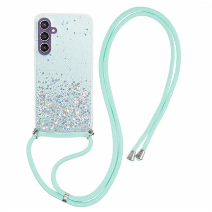 AW Series Sparkle Epoxy TPU Case for Samsung Galaxy S23 FE Case Anti-Drop Phone Cover with Lanyard